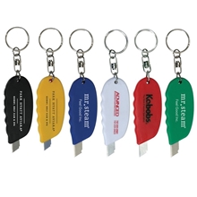 a group of mini blade box cutter knife w / grip handle keyring