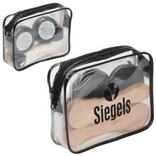aerial view a clear/black quick shine shoe care kit, image 1 of 2