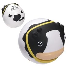 aerial view a black/white milk cow wobbler - stress reliever, image 1 of 2
