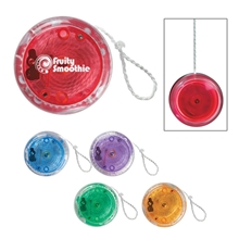 a group of blinking light up plastic yo yo