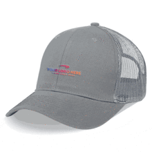 aerial view a group of cotton twill mesh two tone snapback cap, image 1 of 2