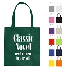 a group of non - woven tote bag with multi color choices - 15 x 16