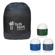 a group of durable mesh laundry bag