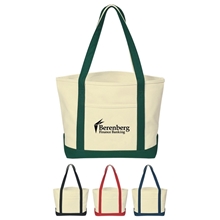 a group of durable cotton canvas tote with front pocket