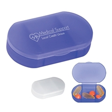 a group of oval shape pill holder case