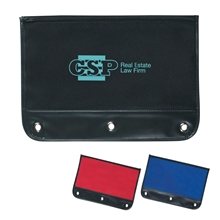 a group of zippered pencil case for binders