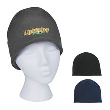 a group of double layer fleece beanie