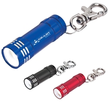 a group of mini aluminum led flashlight with key clip