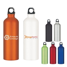 aerial view a group of 25 oz aluminum tundra bike bottle, image 1 of 2