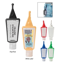 a group of 1 oz hand sanitizer in silicone holder