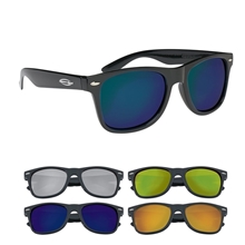 a group of mirrored malibu sunglasses
