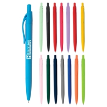 aerial view a group of sleek write rubberized pen, image 1 of 5