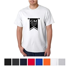 aerial view a group of gildan(r) adult heavy cotton(tm) t - shirt, image 1 of 3