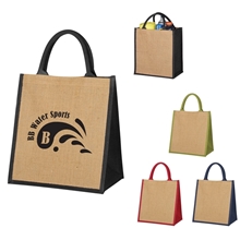 a group of escape jute tote bag