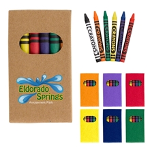 a group of 6- piece crayon set