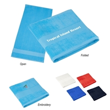 aerial view a group of beach towel, image 1 of 2