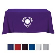 a group of flat poly / cotton 4- sided table cover - fits 6 standard table