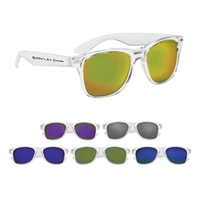 a group of crystalline mirrored malibu sunglasses