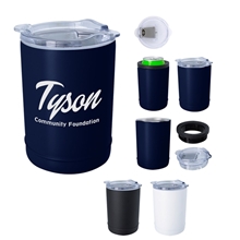 a group of 2- in -1 copper insulated beverage holder and tumbler