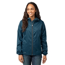 aerial view a adriatic blue eddie bauer(r) womens packable wind jacket, image 1 of 6