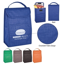 a group of crosshatch non - woven lunch bag