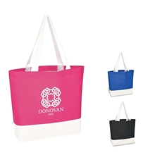 a group of charisma laminated recycled non - woven tote bag