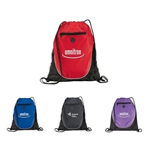 aerial view a group of peek drawstring bag, image 1 of 2