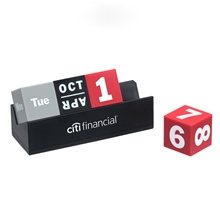 a red / gray / black moma cubes perpetual calendar red / gray / black month date day