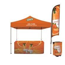 aerial view a white tailgater total show package, image 1 of 8