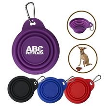 a group of collapsi - bowl(tm) collapsible silicone water / food pet bowl