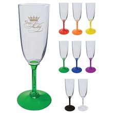 a group of 7 oz standard stem plastic champagne flute