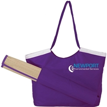 aerial view a purple sunshine beach tote mat, image 1 of 3