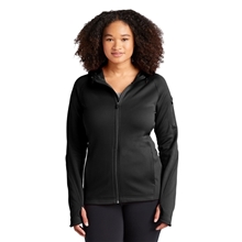 aerial view a black sport - tek(r) womens tech fleece full - zip hooded jacket - colors, image 1 of 6