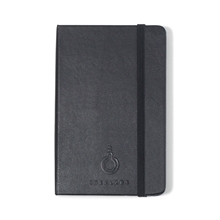 aerial view a black moleskine(r) hard cover plain pocket notebook - black, image 1 of 6