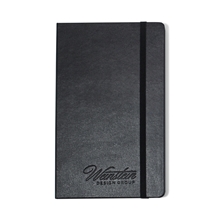 aerial view a black moleskine(r) hard cover plain large notebook, image 1 of 6