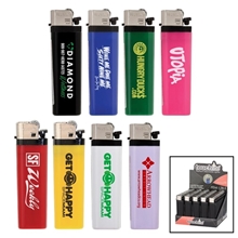 aerial view a group of solid colored standard flint cigarette lighter, image 1 of 3