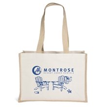 aerial view a natural natural josephine tote bag - screen print, image 1 of 8
