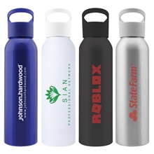 a group of victoria 20 oz angle up aluminum sport water bottle