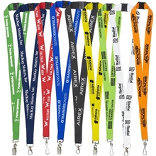 a group of 3/4 silkscreen lanyard with breakaway safety release