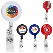 aerial view a group of 30 retractable badge reel with badge holder, image 1 of 2