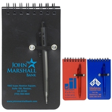 a group of monterey pocket sized spiral jotter notepad notebook with pen