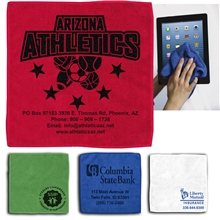 aerial view a group of 12 x 12 - lily - 300gsm heavy duty microfiber electronics, rally or sports towel, image 1 of 2