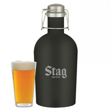 a group of portland 64 oz stainless steel beer growler jug