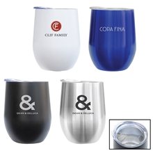 a group of margaux 12 oz vacuum insulated stemless wine glass