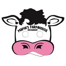 a white cow mask - paper products