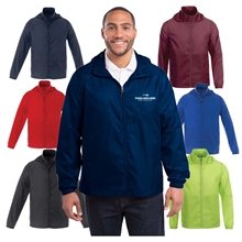aerial view a group of mens darien lightweight windbreaker jacket, image 1 of 4