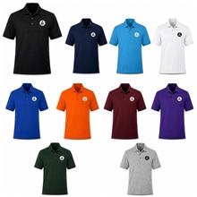 aerial view a group of mens crandall short sleeve pique polo, image 1 of 3