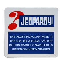 aerial view a stock shape - square solid plastic square coaster, image 1 of 2