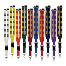 a group of buckle release 1 polyester lanyard with clasp