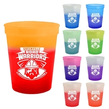 a group of 16 oz cups on the go cool color changing mood cup